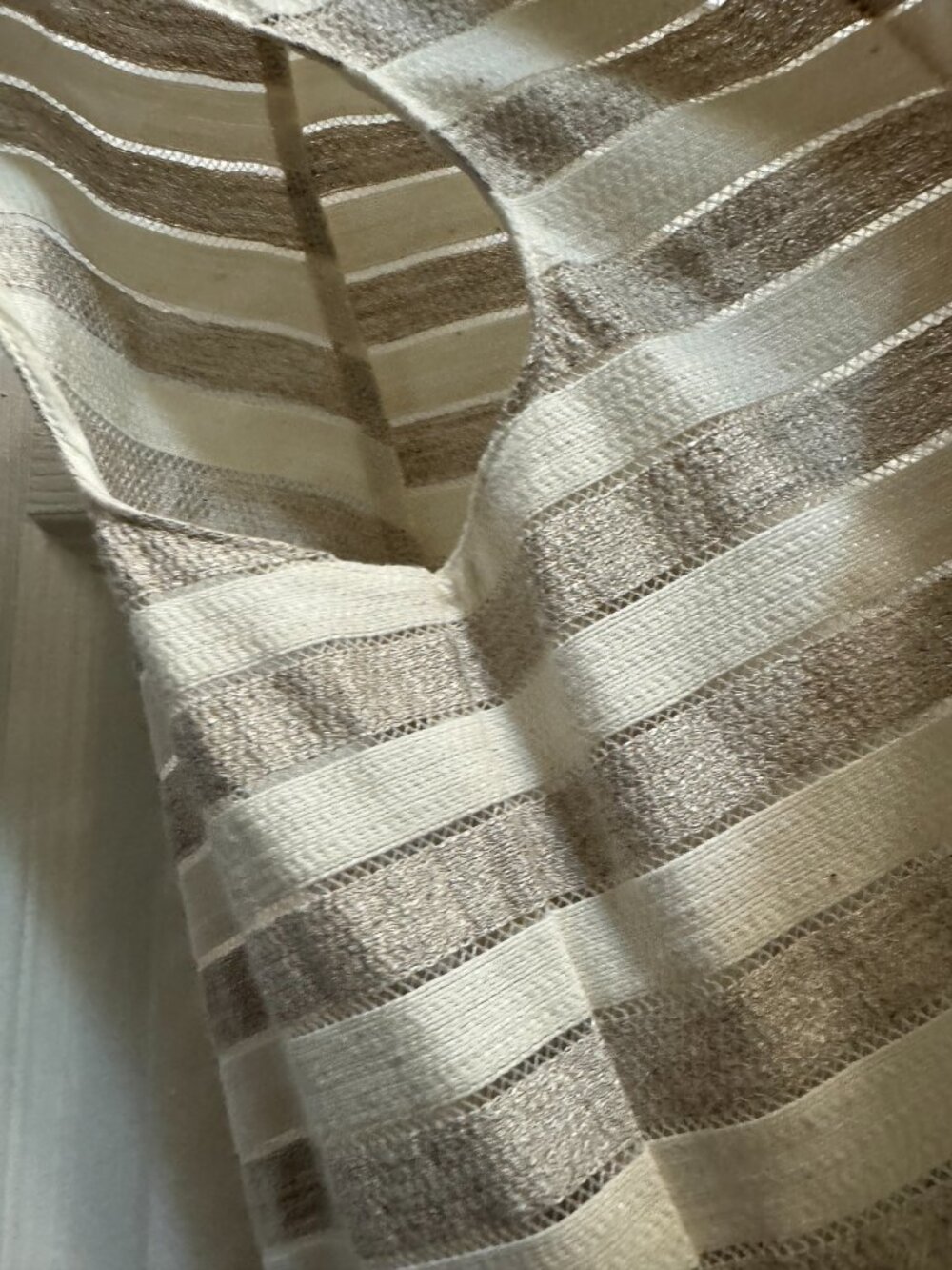 AKRIS PUNTO Striped Knee-Length Dress  Neutral Colors, Size US12 - Picture 10 of 10